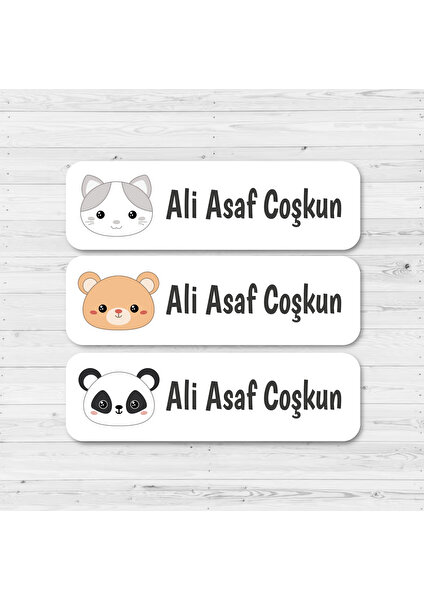 Kişiye Özel Okul Etiket Seti - 180 Adet - Kokusuz Ekolojik Mürekkep Pvc Etiket Sticker