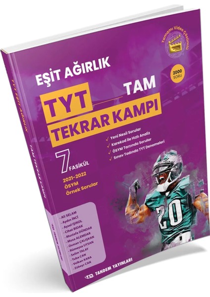 Tandem Yayınları TYT Eşit Ağırlık Tam Tekrar Kamp Soru Bankası 7 Fasikül