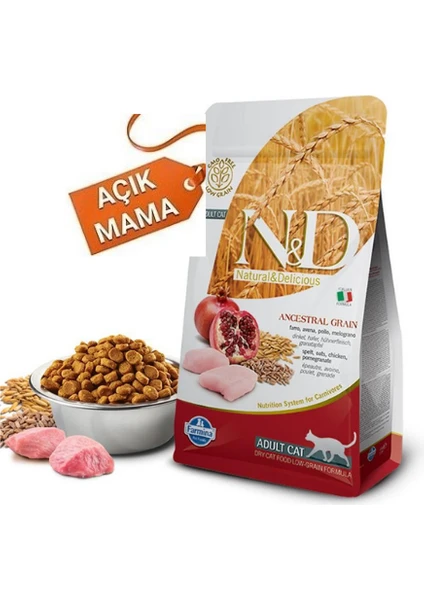 N&d Ancestral Graın (Düşük Tahıllı) Kısırlaştırılmış - Tavuk 1 kg Kilitli Ambalaj