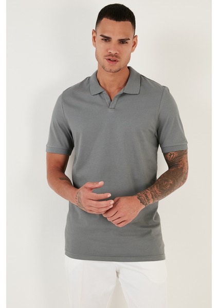 Slim Fit Pamuklu Polo T-Shirt Erkek Polo T Shirt 5902141 modelleri