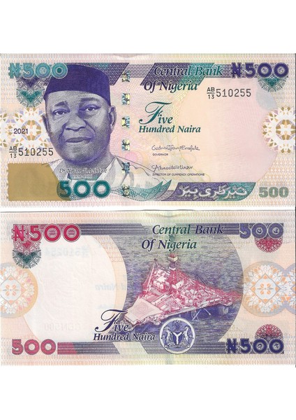 Nijerya 2021 Yılı 500 Naira Yabancı Kağıt Para Çil (Unc) Koleksiyon Para