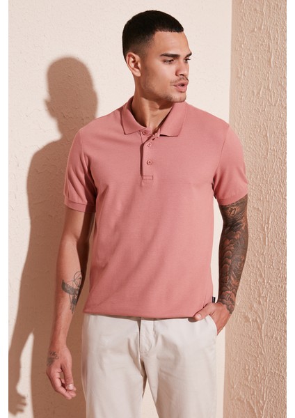 Pamuk Düğmeli Regular Fit Polo T-Shirt Erkek Polo T Shirt 5902127