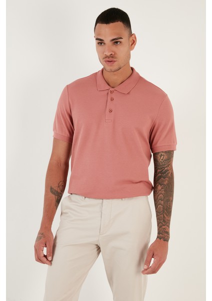 Pamuk Düğmeli Regular Fit Polo T-Shirt Erkek Polo T Shirt 5902127 modelleri