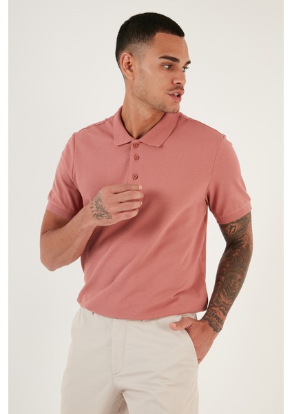 Pamuk Düğmeli Regular Fit Polo T-Shirt Erkek Polo T Shirt 5902127 fırsatları
