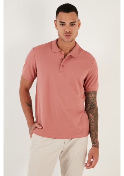 Pamuk Düğmeli Regular Fit Polo T-Shirt Erkek Polo T Shirt 5902127 indirimleri