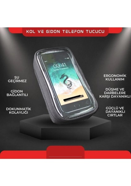 Motosiklet Kola Takılan Telefon Tutucu Kol Telefon Tutucu Su Geçirmez 6.7" (Dayanıklı)