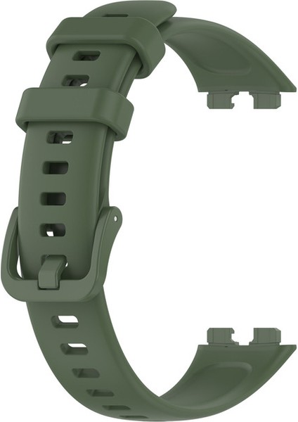 Huawei Band 8 Kordon Mat Klasik Silikon Ayarlanabilir Krd 11 Koyu Yeşil