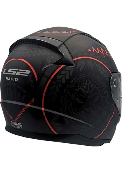 Rapid Takaroa Mat Siyah-Kırmızı Kask L