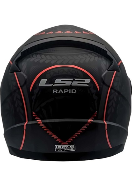 Rapid Takaroa Mat Siyah-Kırmızı Kask L