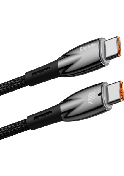 Glimmer Series 100W 200 cm Pd Type-C Şarj Kablosu Siyah