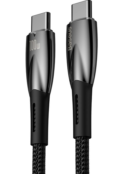 Glimmer Series 100W 200 cm Pd Type-C Şarj Kablosu Siyah