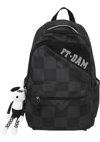 Schoolbag Kızlar Ortaokul Öğrencileri Lise Öğrencileri Ekose Ilkokul Öğrencileri Büyük Kapasiteli Sırt Gelgit Çantası (Yurt Dışından)