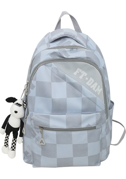 Schoolbag Kızlar Ortaokul Öğrencileri Lise Öğrencileri Ekose Ilkokul Öğrencileri Büyük Kapasiteli Sırt Gelgit Çantası (Yurt Dışından)