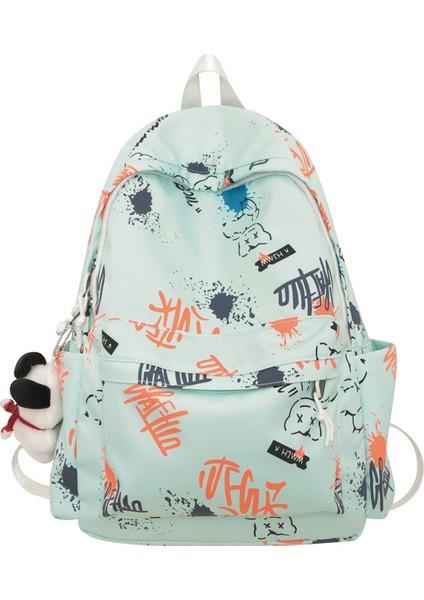 Omuzdan Askili Kadın Karikatür Kampüs Ortaokul Öğrencisi Okul Büyük Kapasiteli Seyahat Çantası (Yurt Dışından)