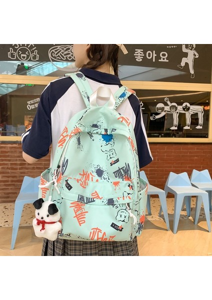 Omuzdan Askili Kadın Karikatür Kampüs Ortaokul Öğrencisi Okul Büyük Kapasiteli Seyahat Çantası (Yurt Dışından) fiyatları