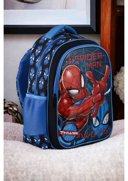 Spıderman Ilkokul Çantası Salto Tech W2,beslenme Çantası ve Kalemlik