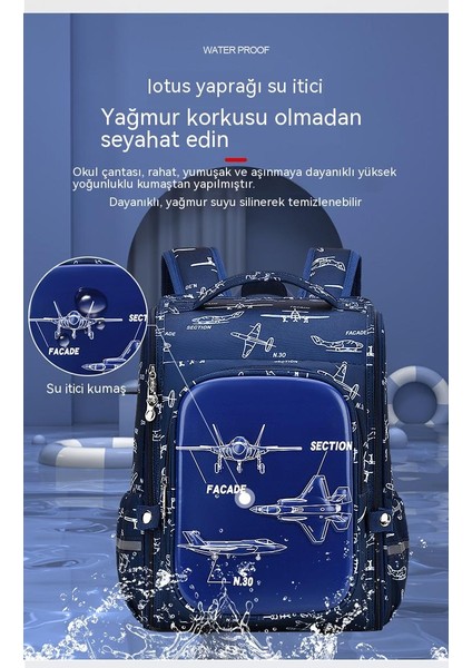 Ilkokul Öğrencileri Karikatür Okul Erkek 1-3-6 Sınıf Hepsi Bir Arada Açık Büyük Kapasiteli Çocuk Çantası (Yurt Dışından)