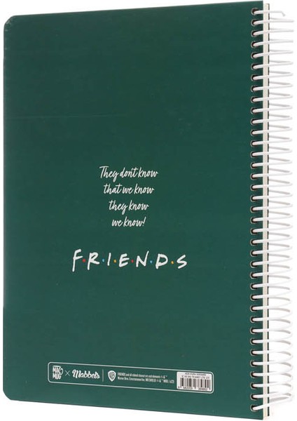 Friends Central Perk Spiralli Çizgili 96 Yaprak Defter