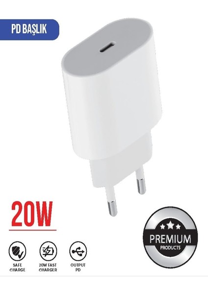 Apple iPhone 20W Pd Başlık Hızlı Şarj Cihazı