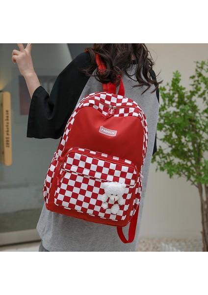 Yeni Öğrenci Okul Çantası Kampüs Ekose Sırt Çantası Moda Büyük Kapasiteli Sırt Çantası (Yurt Dışından) fiyatları