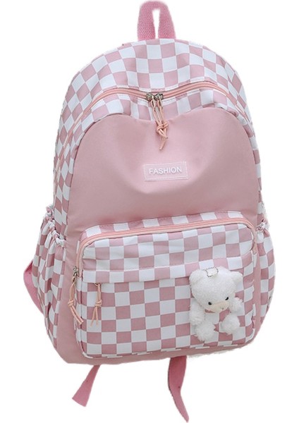 Yeni Öğrenci Okul Çantası Kampüs Ekose Sırt Çantası Moda Büyük Kapasiteli Sırt Çantası (Yurt Dışından)