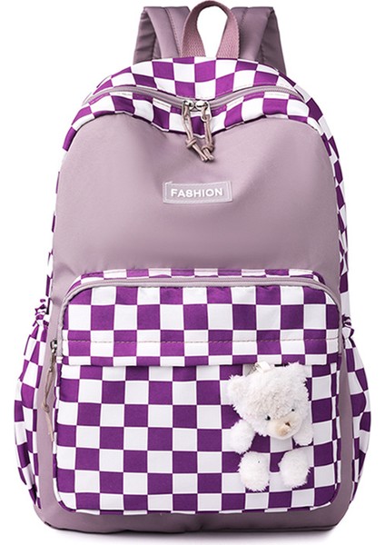 Yeni Öğrenci Okul Çantası Kampüs Ekose Sırt Çantası Moda Büyük Kapasiteli Sırt Çantası (Yurt Dışından)