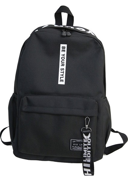 Kore Tarzı Kanvas Sırt Çantası Moda Bilgisayar Sırt Çantası Seyahat Çantası Öğrenci Okul Çantası (Yurt Dışından)