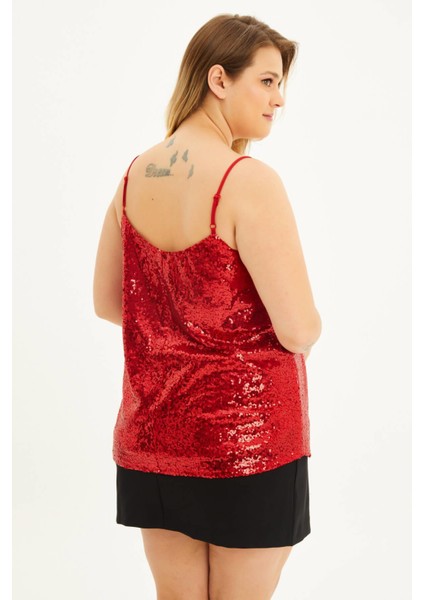 Astarlı Ip Askılı Payetli Bluz indirimleri