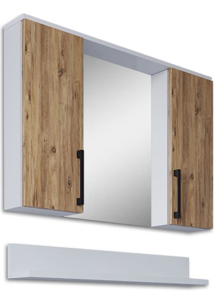 Eko 80 cm Mdf Banyo Aynalı Üst Dolap