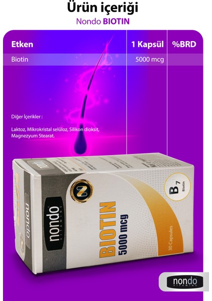 Biotin 5000 mcg 30 Kapsül