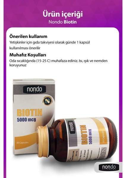 Biotin 5000 mcg 30 Kapsül