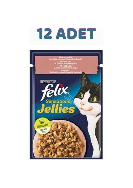 Sensations Somonlu Karidesli Jel Pouch Kedi 12X85 gr