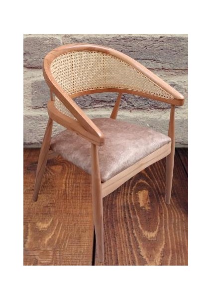 Sandalye ST İnci Hasır Klasik Model Ortopedik Oturum Kayın Ayak Soho kumaş Elyapı