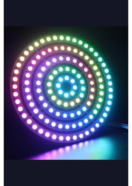 WS2812B Matrix Dijital Esnek Ekran 8 LED Halka Rgb LED Ayrı Ayrı Adresli Matrix Ekran 5V fiyatları