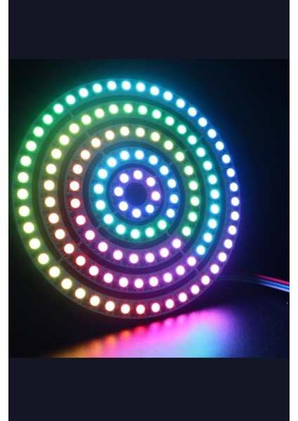 WS2812B Matrix Dijital Esnek Ekran 8 LED Halka Rgb LED Ayrı Ayrı Adresli Matrix Ekran 5V modelleri