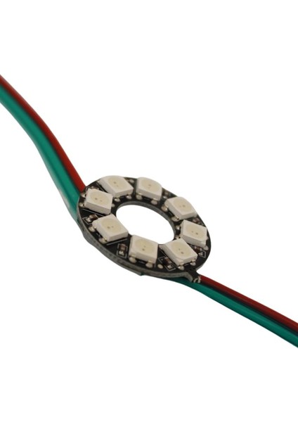 WS2812B Matrix Dijital Esnek Ekran 8 LED Halka Rgb LED Ayrı Ayrı Adresli Matrix Ekran 5V fırsatları