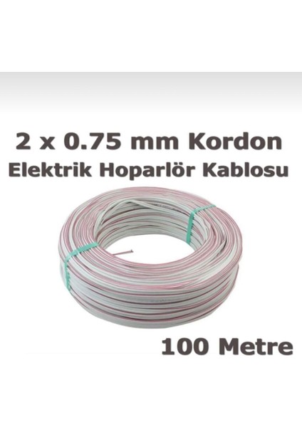 100M Metre 2*0.75MM Kordon Kablo Elektrik ve Hoparlör Kablosu
