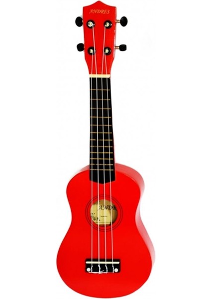 Andres Soprano Ukulele (Kırmızı)