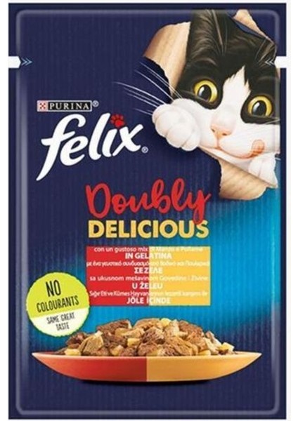 Sığır Etli & Tavuklu Yetişkin Kedi Konservesi 85 gr
