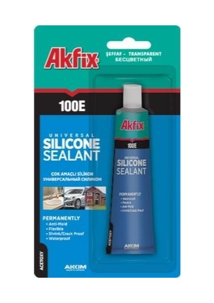 4 Adet Akfix Silikon Tüp 50 ml Beyaz