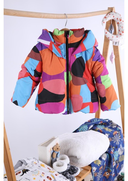 Kapüşonlu Içi Peluş Kız Erkek Çocuk Mont 3363 modelleri
