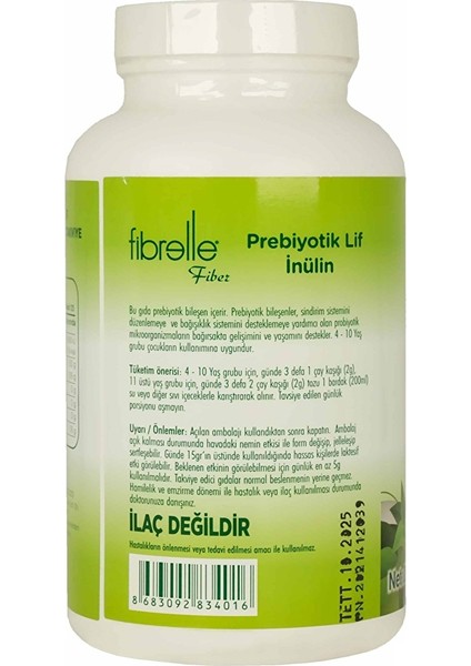 Prebiyotik Lif Inülin 250 gr