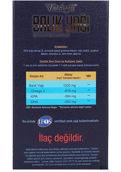 Vitagil Omega-3 Balık Yağı 60 Softjel