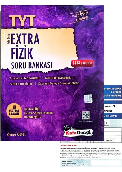 Ekstra TYT Fizik Soru Bankası 2024 - Okyanus Yayınları Deneme