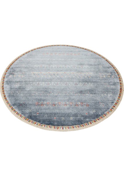 Zara Zr 06 Blue Q Otantik Desenli Özel Hav Vermeyen ve Kolay Temizlenebilir Tensel Kullanılarak El Emeği ile Özel Tezgahlarda Üretilen Modern Uşak Halısı