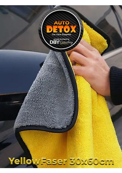 Autodetox Yellowfaser Oto Kurulama Mikrofiber Bez 30X60CM