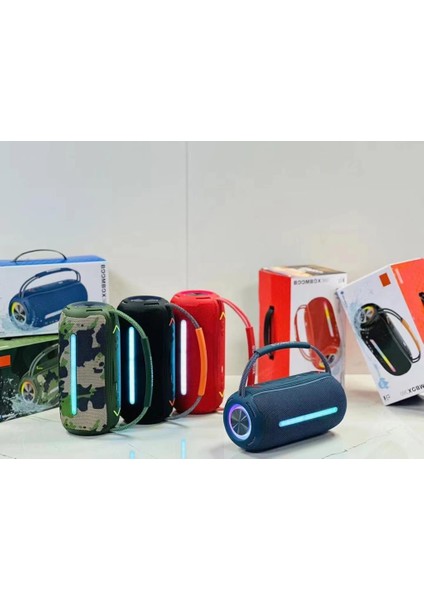 Booms Box 360 Taşınabilir Rgb Ledli Bluetooth Hoparlör Usb-Tf Yeşil modelleri