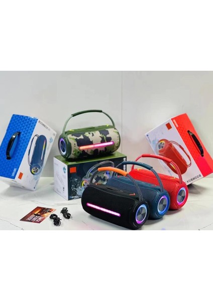 Booms Box 360 Taşınabilir Rgb Ledli Bluetooth Hoparlör Usb-Tf Yeşil indirimleri