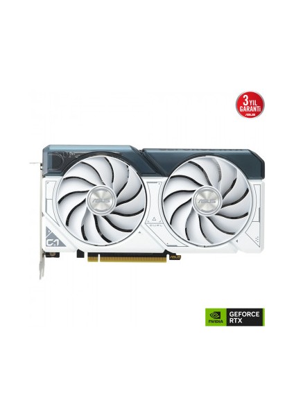 ASUS GEFORCE RTX 4060 DUAL-RTX4060-O8G-WHITE 8GB GDDR6 128bit 2535MHz OC HDMI 3xDP DLSS3 EKRAN KARTI - DUAL-RTX4060-O8G-WHITE