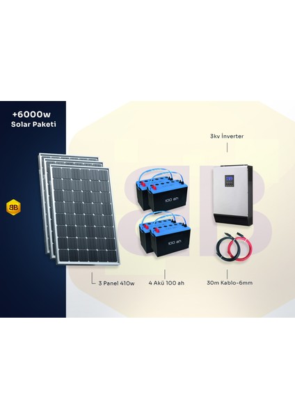 6000 Watt Güneş Enerjisi Hazır Solar Paketi